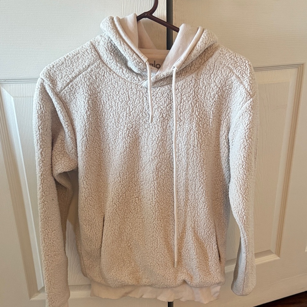 ALO Yoga Cream Sherpa Cowl Neck Sweater